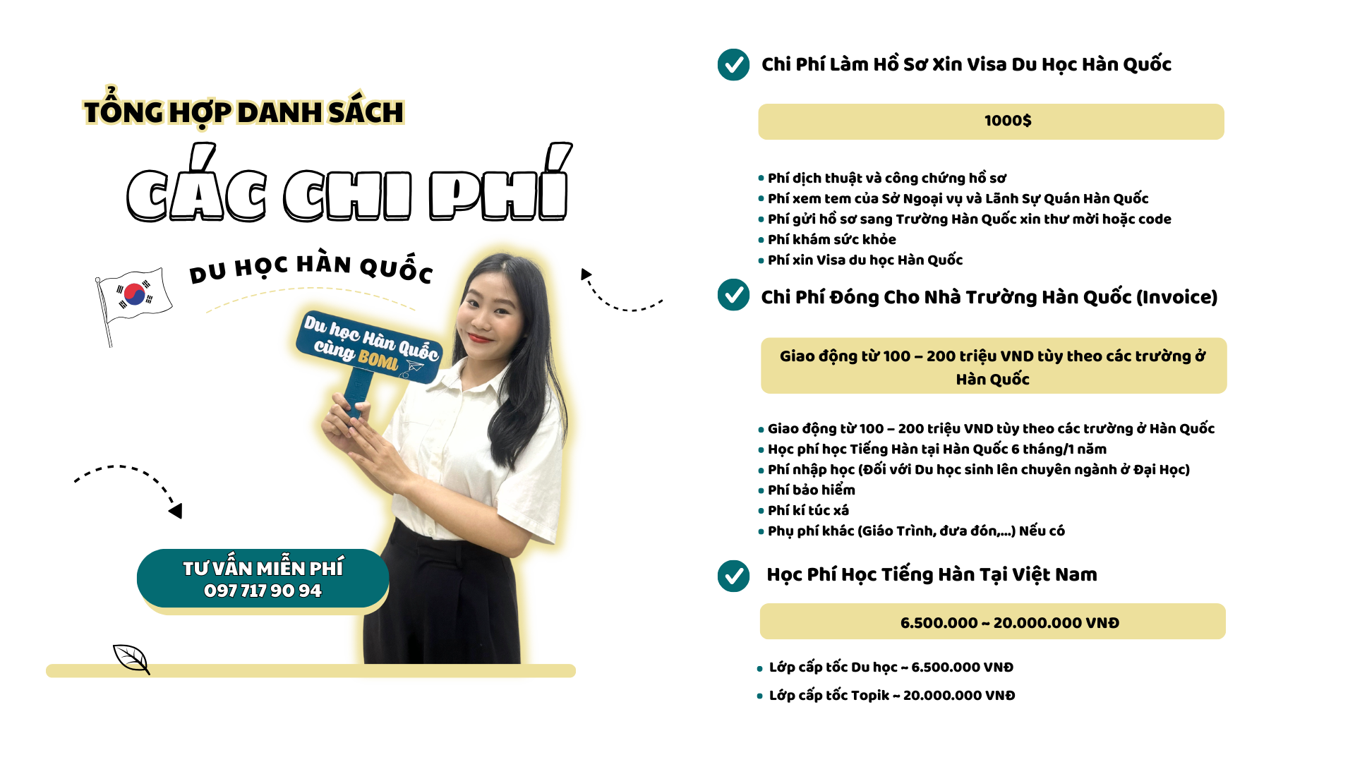 Chi Phi Lam Ho So Xin Visa Du Hoc Han Quoc